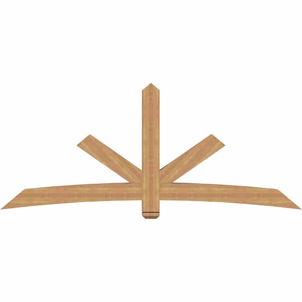 Ekena Millwork Alberta Smooth Timber Gable Bracket, Western Red Cedar, 96"W x 40"H x 5 1/2"D x 5 1/2"F, 10/12 Pitch GBW096X40X0606ALB00SWR - main